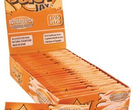 Juicy Jay's ochucené krátké papírky, Butterscotch, box 24ks